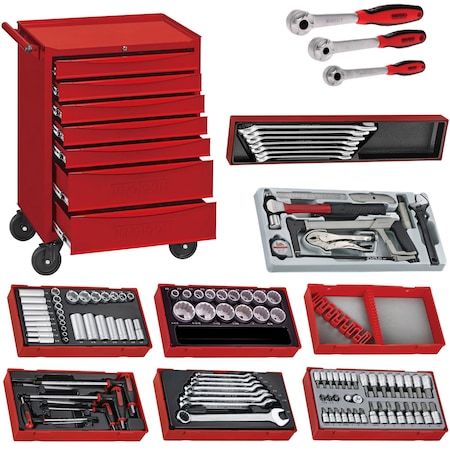 Teng Tools 140 Piece 7 Drawer SAE Series Tool Kit TCW707EV-SERIES140SAE